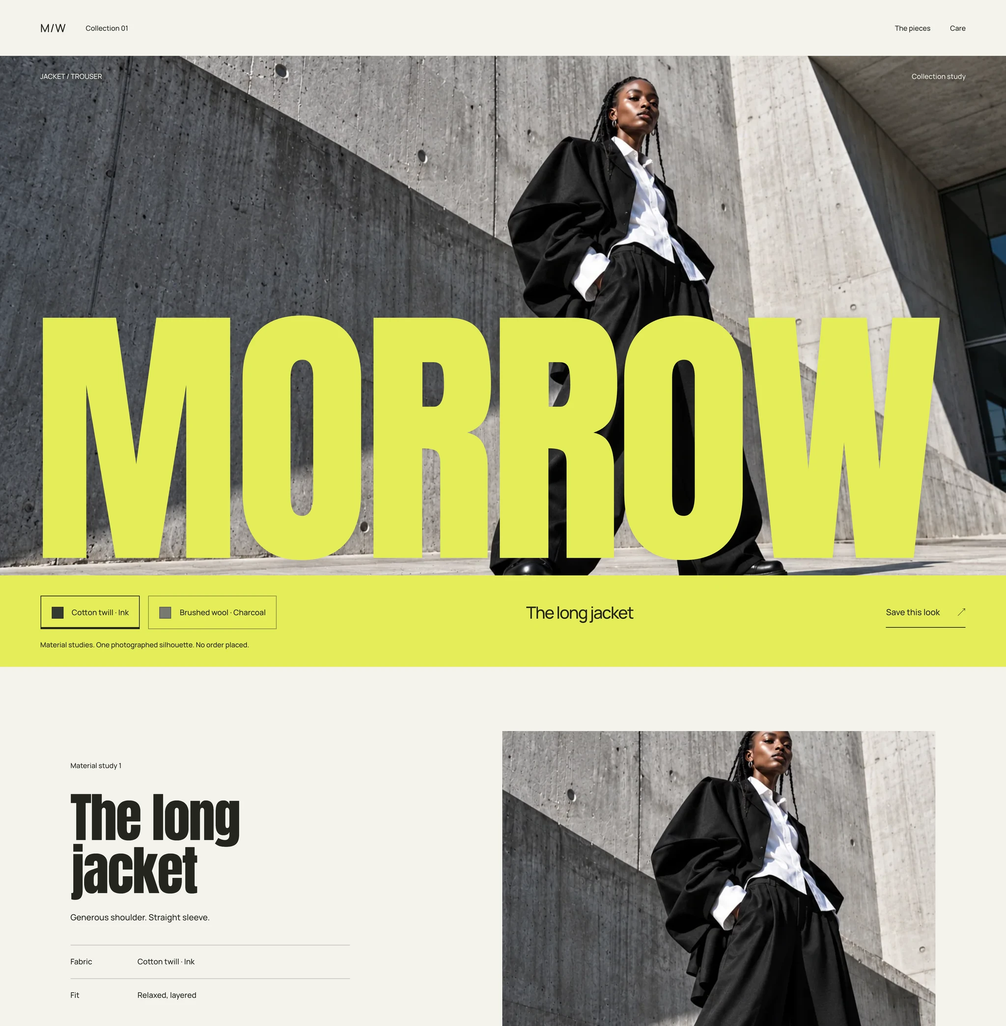 MORROW website design preview